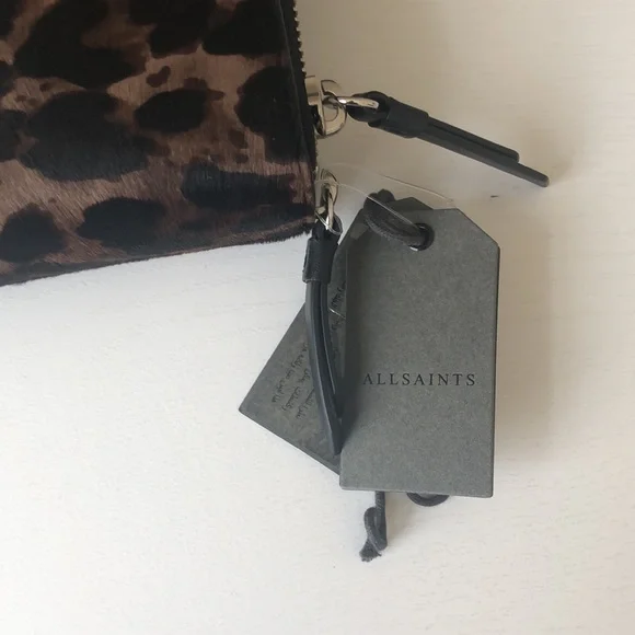 All Saints Kim Genuine Calf Hair/Leather Cardholder (NWT) - Picture 6 of 11